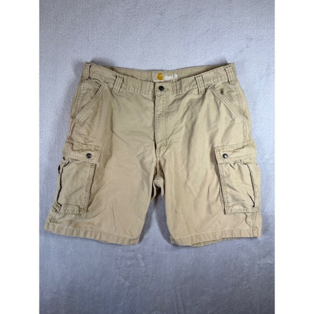 Carhartt Mens Relaxed Fit Cargo Shorts Tan Khaki Cotton Canvas Size‎ 42